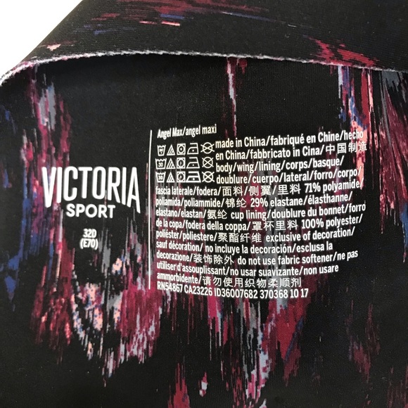 VICTORIA SPORT Bra Padded Cross Strap Sz 32D - Picture 4 of 4